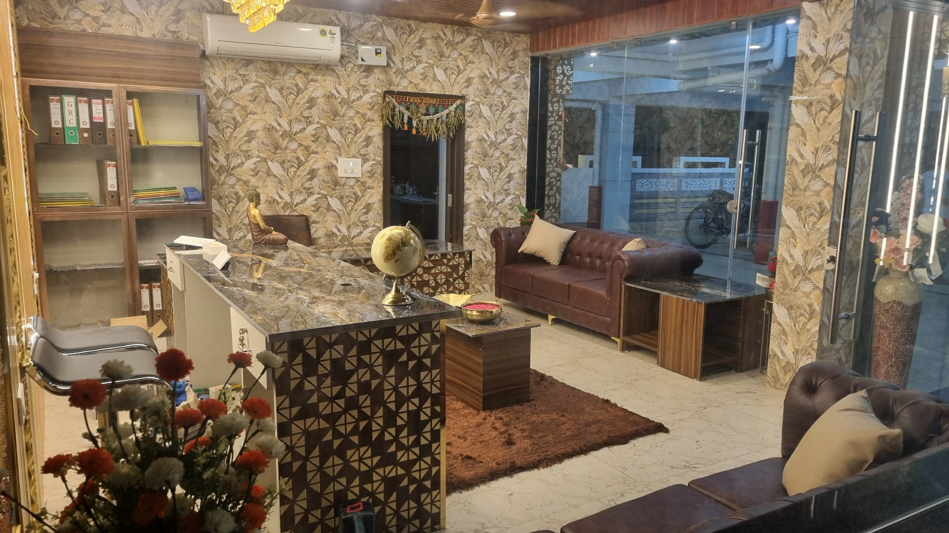 Reception lounge at Hotel KVR Residency